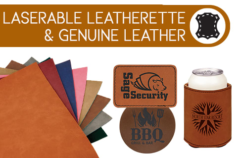 Laserable Leatherette & Genuine Leather